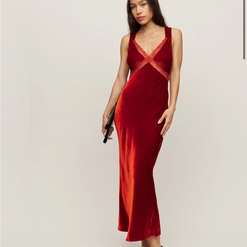 Reformation Lorenzo Velvet Dress